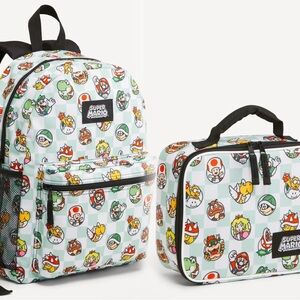 NWT Super Mario Bros.™ Canvas Backpack & Lunch Bag for Kids